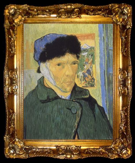 framed  Vincent Van Gogh Self-portrait with Bandaged Ear, ta009-2